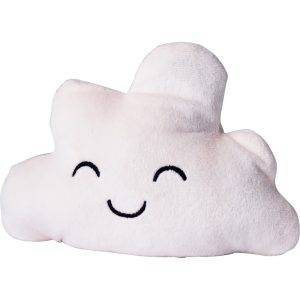 Nuage en peluche blanc-bleu personnalisable avec logo