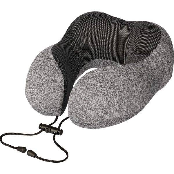 Oreiller de voyage gris personnalisable avec logo