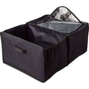 Organisateur de voiture pliable noir personnalisable avec logo