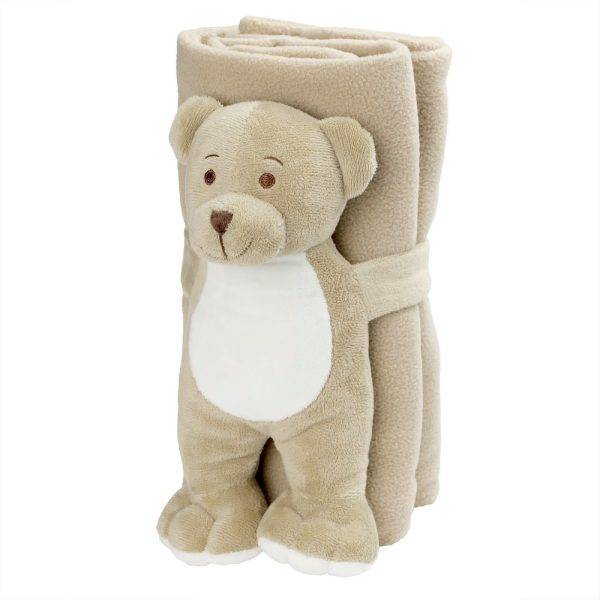 Ours avec une couverture | Phil beige personnalisable avec logo