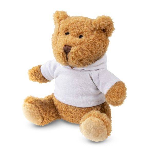 Ours en peluche avec t-shirt Camicero blanc personnalisable avec logo