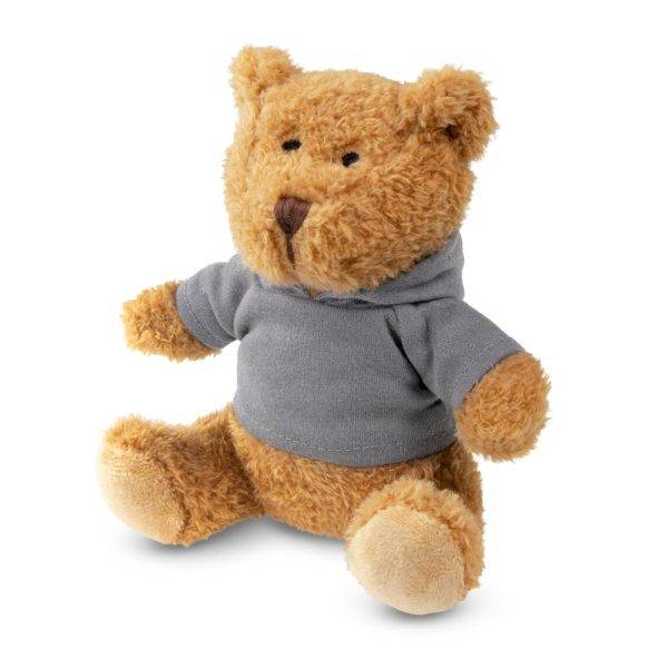Ours en peluche avec t-shirt Camicero gris personnalisable avec logo