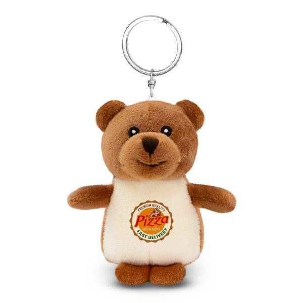 Ours en peluche, porte-clés | Oton brun personnalisable avec logo