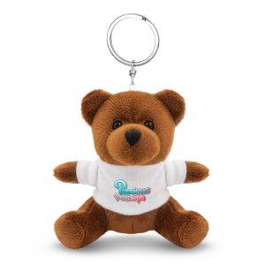 Ours en peluche, porte-clés | Telmo brun personnalisable avec logo