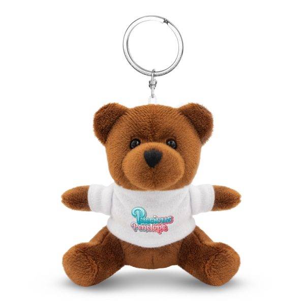 Ours en peluche, porte-clés | Telmo brun personnalisable avec logo
