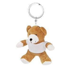 Ours, porte-clés Larry Honey brun claire personnalisable avec logo
