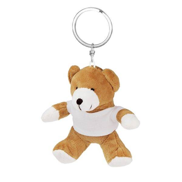 Ours, porte-clés Larry Honey brun claire personnalisable avec logo