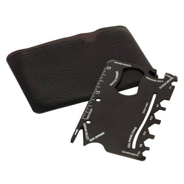 Outil multifonctionnel 9 el. Dalton noir personnalisable avec logo