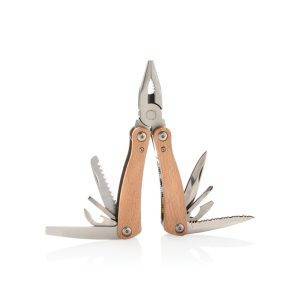 Outil multifonctions Wood, marron brun personnalisable avec logo