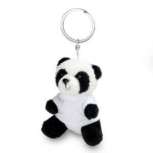 Panda en peluche, porte-clés | Bea noir-blanc personnalisable