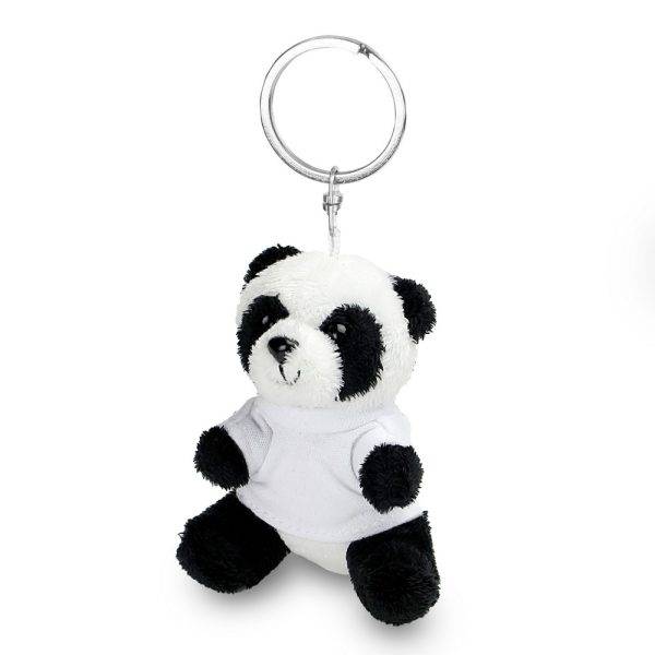 Panda en peluche, porte-clés | Bea noir-blanc personnalisable