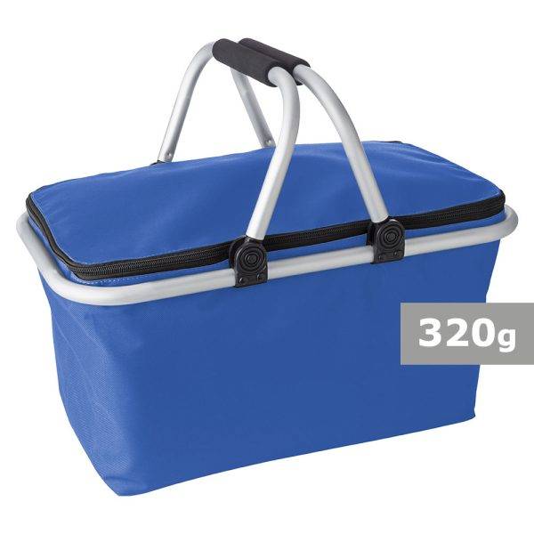 Panier pliable bleu personnalisable avec logo