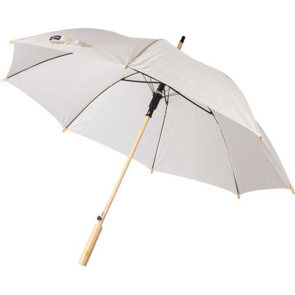 Parapluie automatique beige personnalisable avec logo