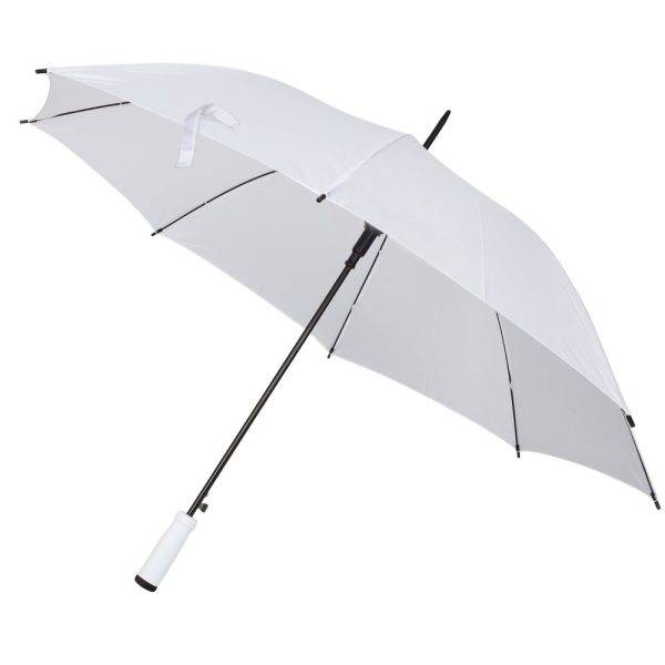 Parapluie automatique Dwight blanc personnalisable avec logo