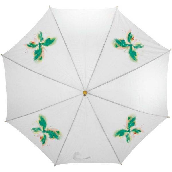 Parapluie automatique Hayden blanc personnalisable avec logo