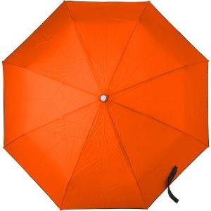 Parapluie automatique, pliable orange personnalisable avec logo