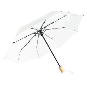 Parapluie automatique RPET | Nell blanc personnalisable avec logo