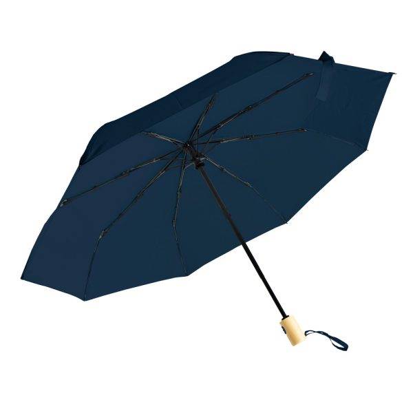 Parapluie automatique RPET | Nell bleu marine personnalisable