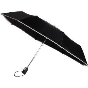 Parapluie automatique tempête, pliable gris personnalisable avec logo