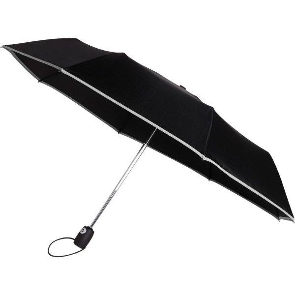 Parapluie automatique tempête, pliable gris personnalisable avec logo