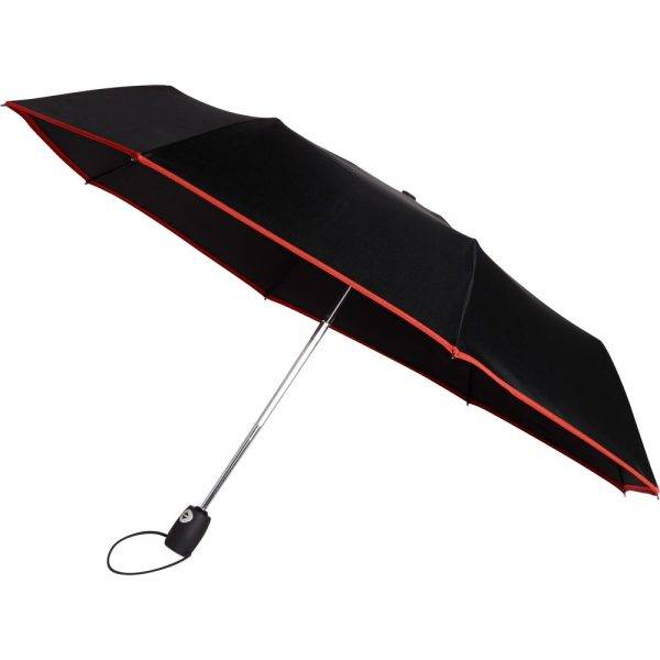 Parapluie automatique tempête, pliable rouge personnalisable avec logo
