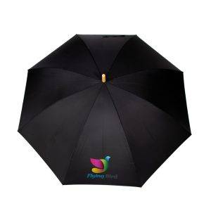 Parapluie manuel en RPET Keelan noir personnalisable avec logo