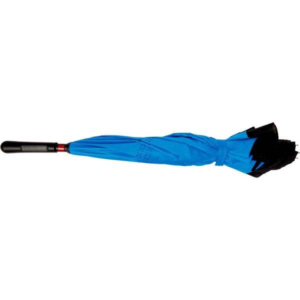 Parapluie manuel réversible bleu personnalisable avec logo