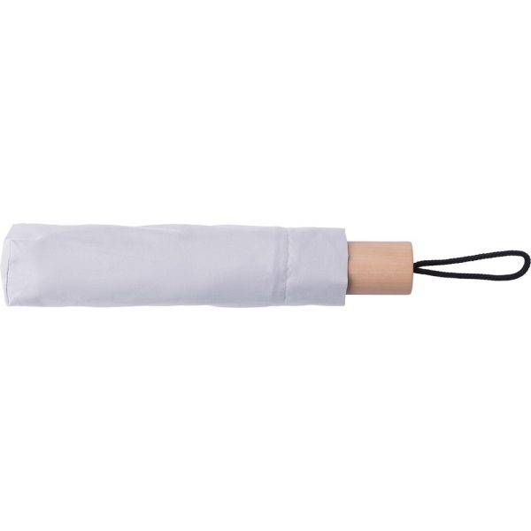 Parapluie manuel RPET blanc personnalisable avec logo