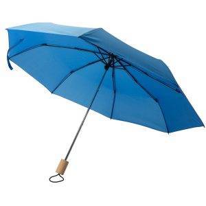 Parapluie manuel RPET bleu personnalisable avec logo