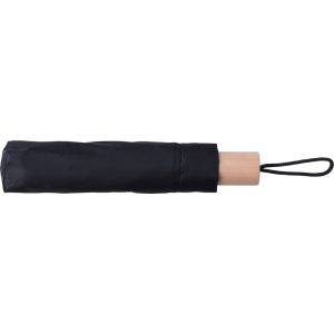 Parapluie manuel RPET noir personnalisable avec logo