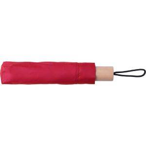 Parapluie manuel RPET rouge personnalisable avec logo