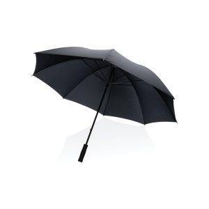 Parapluie tempête 30" en rPET 190T Impact AWARE™ noir personnalisable