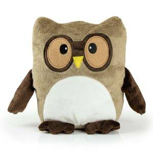 Peluche hibou, oreiller | Professowl brun claire personnalisable