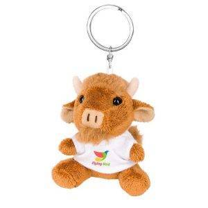 Peluche wisent, porte-clés | Vincent brun personnalisable avec logo