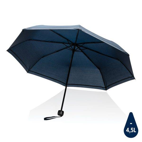 Petit parapluie 20,5" Impact AWARE™ RPET bleu personnalisable