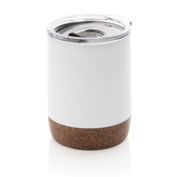 Petite tasse à café en liège et acier recyclé RCS personnalisable