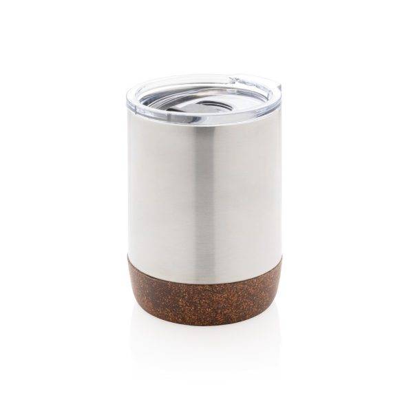 Petite tasse à café en liège et acier recyclé RCS personnalisable – réf. P435.052