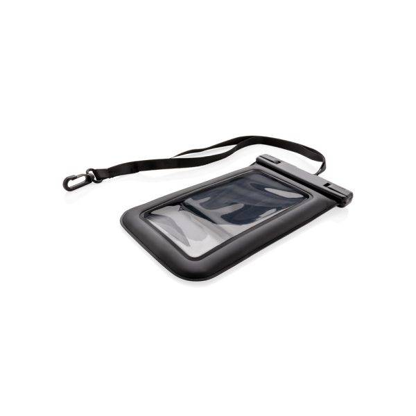 Pochette étanche IPX8 pour téléphone noir personnalisable avec logo