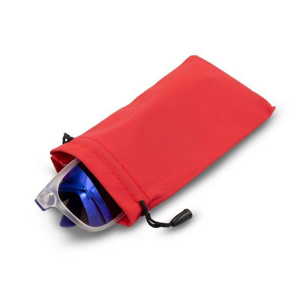 Pochette pour les lunettes Alvorina rouge personnalisable avec logo