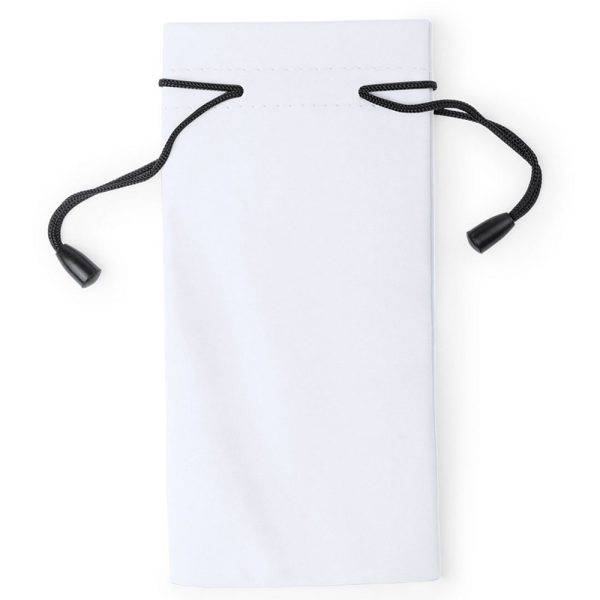 Pochette pour les lunettes blanc personnalisable avec logo