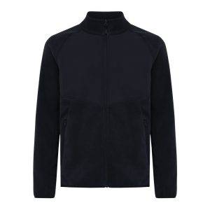 Polaire à zip en polyester recyclé IQONIQ Talung noir personnalisable – réf. T9603.001.XXL