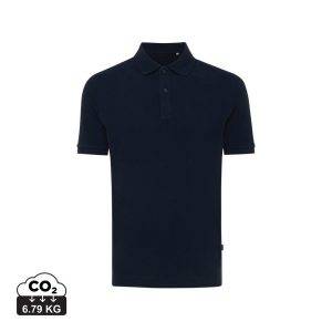 Polo en coton piqué et recyclé IQONIQ Yosemite bleu personnalisable – réf. T9200.002.XXL