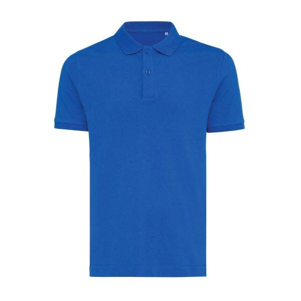 Polo en coton piqué et recyclé IQONIQ Yosemite bleu personnalisable – réf. T9200.025.S