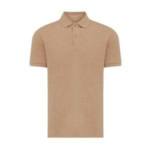 Polo en coton piqué et recyclé IQONIQ Yosemite brun personnalisable – réf. T9200.017.XS