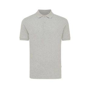 Polo en coton piqué et recyclé IQONIQ Yosemite gris personnalisable – réf. T9200.013.M