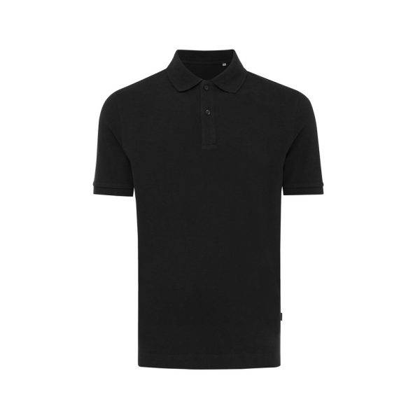 Polo en coton piqué et recyclé IQONIQ Yosemite noir personnalisable – réf. T9200.001.M