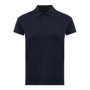 Polo en coton recyclé IQONIQ Yosemite Femme bleu personnalisable