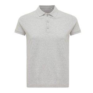 Polo en coton recyclé IQONIQ Yosemite Femme gris personnalisable