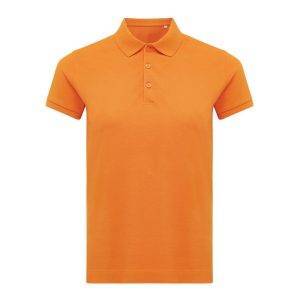 Polo en coton recyclé IQONIQ Yosemite Femme orange personnalisable