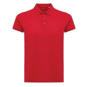 Polo en coton recyclé IQONIQ Yosemite Femme rouge personnalisable – réf. T4200.029.L